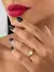 Anel Folheado a Ouro 18k e Prata Circulo Cravejado