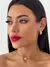 Colar Aro Folheado a Ouro 18K e Prata 925 Com Ponto de luz Formato Gota