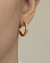 Brinco Argola de Microzirconias no Dourado