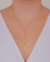 Colar Gravatinha com Gotas de Zircônias no Dourado