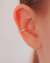 Brinco Piercing Unitario Argolinha com Microzirconias no Dourado