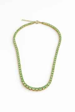 Colar Riviera Verde Água com Zircônias - comprar online
