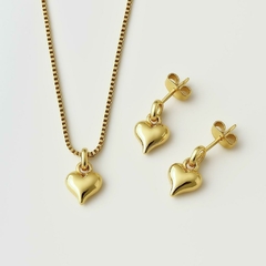 Conjunto Dourado Coração - comprar online
