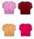 Kit com 3 Cardigans de Malha Canelada com Botões - Sortidos