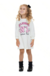 Kit 2 Vestidos Infantil de Suede com Manga Balonê Estampado 01 ao 03