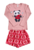 Kit 2 Conjuntos Invantil de Viscolycra com Shorts Saia de Crepe Estampado Sortido - 2 blusas + 2 shorts saia na internet