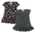 Kit 2 Vestidos Infantil de malh Jersi com Babado Godê e Manga Curta 01ao 12 Sortido