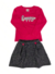 Kit 2 Conjuntos Infantil Saia Pé de Pule com Blusa de Cotton 01 ao 03 Sortido ( 2 Blusas + 2 Saias ) - comprar online