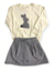 Kit 2 Conjunto Infantil Suede com Aplique e Short Saia de Jaquard 01 ao 03 Sortido ( 2 Blusas + 2 Shorts Saia ) - comprar online