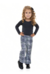 Kit 2 Calças Infantil Flare de Jaquard Xadrez com Bolso Lateral 01 ao 03 Sortido