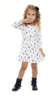 Kit com 2 Vestidos Estampados de Viscose Infantil com Gota do tamanho 01 ao 03 Sortido