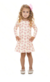 Kit 2 Vestidos Infantil de Crepe Estampado com Babado Godê 01 ao 03 Sortido