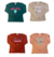 Kit com 3 Camisetas com Estampa Frontal fofa Feminina Multicolorido ( 3 Peças ) - comprar online