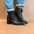 Bota amarrada salto médio - comprar online