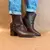 Bota salto médio com capa - comprar online