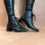 Bota bico fino amarrada salto quadrado - comprar online