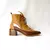 Bota bico fino amarrada salto quadrado 3 tons - loja online