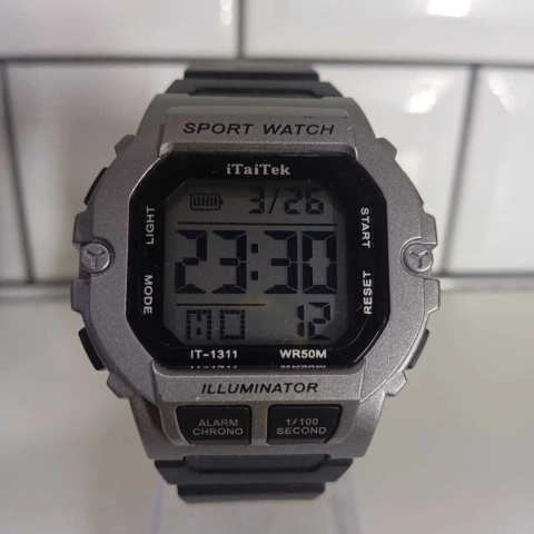 SPORT WATCH NEGRO CON GRIS (HOMBRES)
