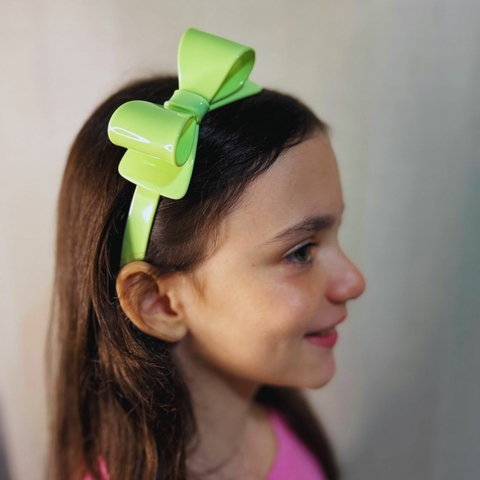 Tiara Laço Acrílico Verde