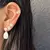 Aros plata 925 con base micro pave y terminación ovalada - comprar online
