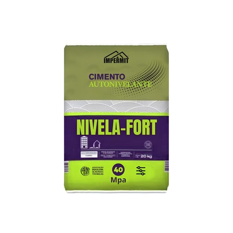 Cimento Autonivelante Piso Nivela Fort 40mpa Resistência 20K