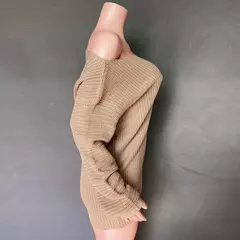 Cryptographic casual malha mini vestido na internet
