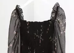Vestido preto manga longa - loja online