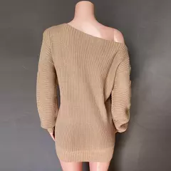 Cryptographic casual malha mini vestido