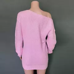 Cryptographic casual malha mini vestido