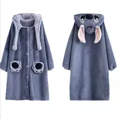 Disney-Pijama feminino Lilo e Stitch Cartoon, Robe Kawaii, Loungewear quente esp na internet