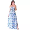 Elegante feminino fora do ombro midi