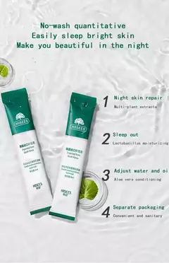 30 pçs centella colágeno dormir máscaras faciais cuidados com a pele anti rug