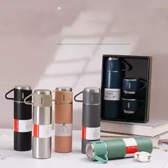 Kit Termo + 2 Tazas Acero Inoxidable - comprar online