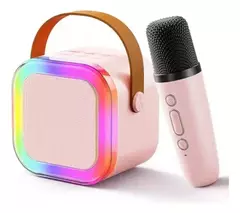 Parlante Bluetooth Portátil Led Rgb Mini Karaoke C/micrófono