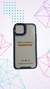 Funda rigida transparente con bordes azul IP 12/12 PRO