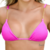 Top Cortininha Corrente Rosa Texturizado