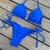 Biquini Cortininha Azul Bic Calcinha Fio Duplo Lacinho - comprar online