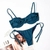 Biquini Retro Babado Azul Mar Texturizado Lacinho - Rafa Brasil