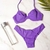 Biquíni Top Retro Lurex Roxo Calcinha Asa Delta