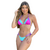 Biquini Cortininha Tricolor Rosa Violeta Azul Fio Duplo - comprar online