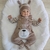 Conjunto Para Bebê Menino Amigo Ursinho Bordado Body Manga Longa com Jardineira + Touca Bege - comprar online
