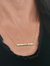 Colar Gargantilha Pingente Palito Barrinha 3D Horizontal Personalizada Nome Banhada Folheada Ouro 18k Dourado - comprar online