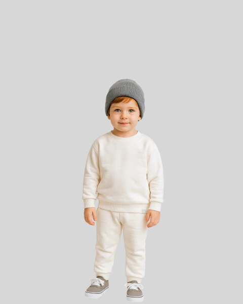 Conjunto Infantil de Moletom - Off White - comprar online