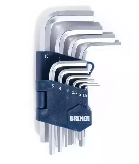 JGO DE LLAVE ALLEN PULGADAS (SAE) 10 PZAS BREMEN COD.7343 - comprar online