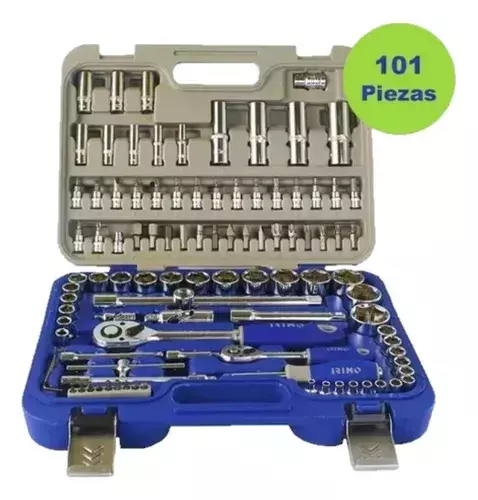 JUEGO DE BOCALLAVES 101 PZAS ENCASTRE 1/2 Y 1/4 IRIMO COD.116004 - comprar online