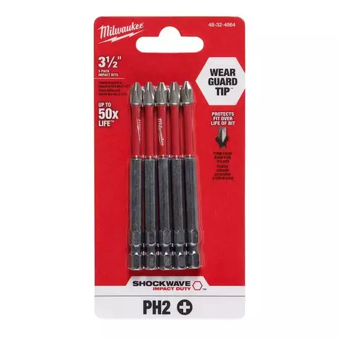 PUNTA PH2 - 3 1/2 - 5 PCS MILWAUKEE COD.4832-4564 - comprar online