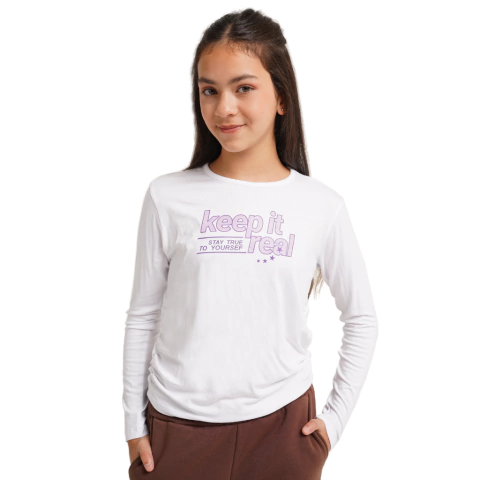 3029 - Remera manga larga de modal.