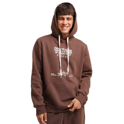7009 - Buzo canguro de frisa estampado