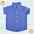 Camisa Infantil Micro Xadrez Azul Royal – Manga Curta - comprar online