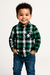Camisa Infantil Xadrez Verde da Roça – Manga Longa